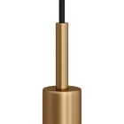 Cylindrical metal cable clamp, length 7 cm, with rod, nut and washer
