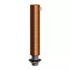 Cylindrical metal cable clamp, length 7 cm, with rod, nut and washer