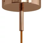 Cylindrical metal cable clamp, length 7 cm, with rod, nut and washer
