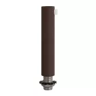Cylindrical metal cable clamp, length 7 cm, with rod, nut and washer