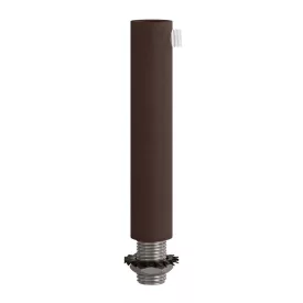   Cylindrical metal cable clamp, length 7 cm, with rod, nut and washer
