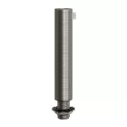 Cylindrical metal cable clamp, length 7 cm, with rod, nut and washer