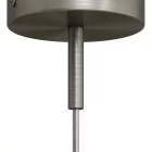 Cylindrical metal cable clamp, length 7 cm, with rod, nut and washer