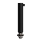 Cylindrical metal cable clamp, length 7 cm, with rod, nut and washer