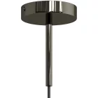 Cylindrical metal cable clamp, length 15 cm, with rod, nut and washer
