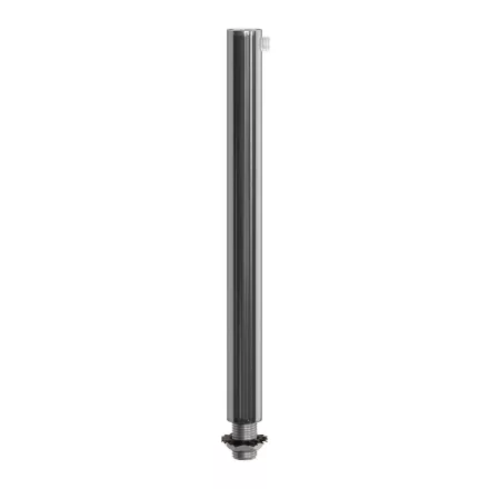 Cylindrical metal cable clamp, length 15 cm, with rod, nut and washer
