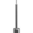 Cylindrical metal cable clamp, length 15 cm, with rod, nut and washer