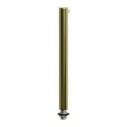 Cylindrical metal cable clamp, length 15 cm, with rod, nut and washer
