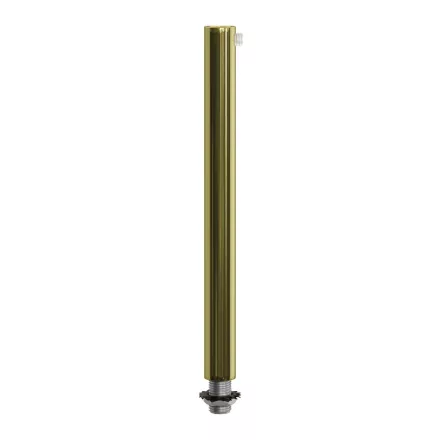 Cylindrical metal cable clamp, length 15 cm, with rod, nut and washer