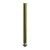 Cylindrical metal cable clamp, length 15 cm, with rod, nut and washer