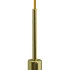 Cylindrical metal cable clamp, length 15 cm, with rod, nut and washer