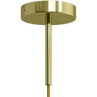 Cylindrical metal cable clamp, length 15 cm, with rod, nut and washer