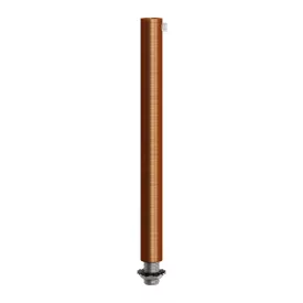   Cylindrical metal cable clamp, length 15 cm, with rod, nut and washer