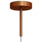 Cylindrical metal cable clamp, length 15 cm, with rod, nut and washer