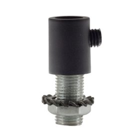 Cylindrical plastic cable tie with rod, nut and washer