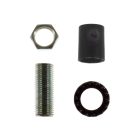 Cylindrical plastic cable tie with rod, nut and washer