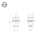 Black French-German plug for Lumet light string