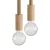  Various 2-drop pendant lamps with 2XL rope cable and wood coating