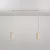 Suspended lamp with 2 drops and wooden lampshades for Tub-E27 spotlights