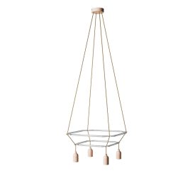 4-fall 2 Cage Globe Bumped lamp