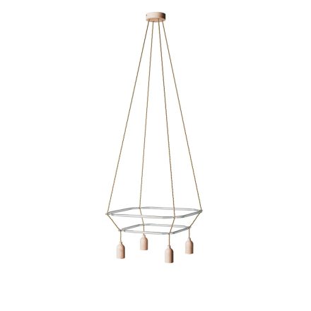 4-fall 2 Cage Globe Bumped lamp