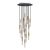 Italian-made pendant lamp with 15 pendants, bulbs, P-Light and 400 mm Rose-One ceiling rosette