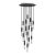 Italian-made pendant lamp with 15 pendants, bulbs, P-Light and 400 mm Rose-One ceiling rosette