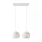  Light pendant lamp with 675 mm rectangular XXL Rose-One, fabric cable and Dome M lampshade