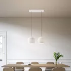  Light pendant lamp with 675 mm rectangular XXL Rose-One, fabric cable and Dome M lampshade