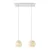  Light pendant lamp 675 mm rectangular XXL Rose-One with fabric cable and Dome XS lampshade