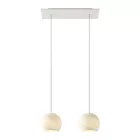  Light pendant lamp 675 mm rectangular XXL Rose-One with fabric cable and Dome XS lampshade
