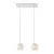  Light pendant lamp 675 mm rectangular XXL Rose-One with fabric cable and Dome XS lampshade