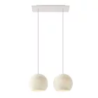  Light pendant lamp with 675 mm rectangular XXL Rose-One, fabric cable and Dome M lampshade