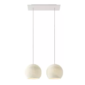    Light pendant lamp with 675 mm rectangular XXL Rose-One, fabric cable and Dome M lampshade