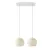  Light pendant lamp with 675 mm rectangular XXL Rose-One, fabric cable and Dome M lampshade