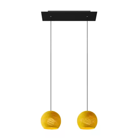  Light pendant lamp 675 mm rectangular XXL Rose-One with fabric cable and Dome XS lampshade
