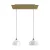 2-light pendant lamp with 675 mm rectangular XXL Rose-One, fabric cable and Coppa lampshade