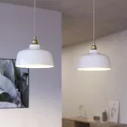 2-light pendant lamp with 675 mm rectangular XXL Rose-One, fabric cable and Coppa lampshade