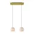  Light pendant lamp 675 mm rectangular XXL Rose-One with fabric cable and Dome XS lampshade