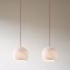  Light pendant lamp 675 mm rectangular XXL Rose-One with fabric cable and Dome XS lampshade