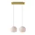  Light pendant lamp with 675 mm rectangular XXL Rose-One, fabric cable and Dome M lampshade