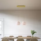  Light pendant lamp with 675 mm rectangular XXL Rose-One, fabric cable and Dome M lampshade