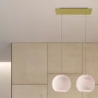  Light pendant lamp with 675 mm rectangular XXL Rose-One, fabric cable and Dome M lampshade