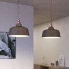 2-light pendant lamp with 675 mm rectangular XXL Rose-One, fabric cable and Coppa lampshade