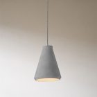 Spider – 2-light multifunctional pendant lamp Made in Italy with fabric cables and concrete lampshade