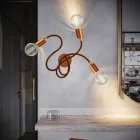 Flex 60 wall or ceiling mounted flexible lamp, provides diffused light with LED G95 bulb