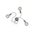 Flex 60 wall or ceiling mounted flexible lamp, provides diffused light with LED G95 bulb