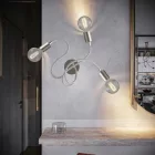 Flex 60 wall or ceiling mounted flexible lamp, provides diffused light with LED G95 bulb
