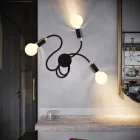 Flex 60 wall or ceiling mounted flexible lamp, provides diffused light with LED G95 bulb