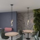 Italian-made pendant lamp with 3 pendant lamps, bulbs, P-Light and 200 mm Rose-One